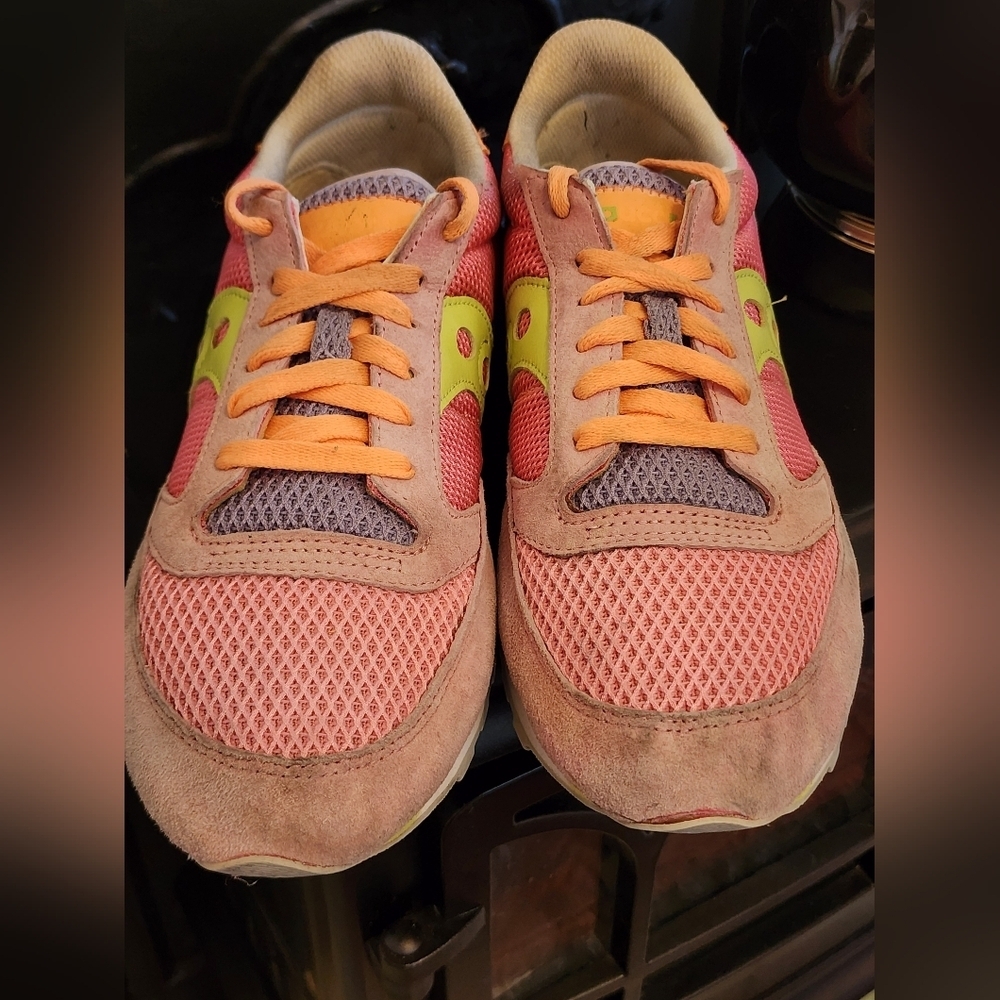 Saucony Jazz Triple Women's Pink Multucolor Sneakers, Size 12 - Picture 5 of 9